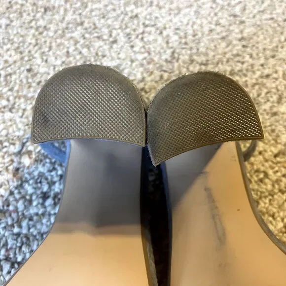 STEVE MADDEN Carrson Blue Suede Ankle Strap Open Toe Block Heels Size 9.5 - Picture 10 of 10
